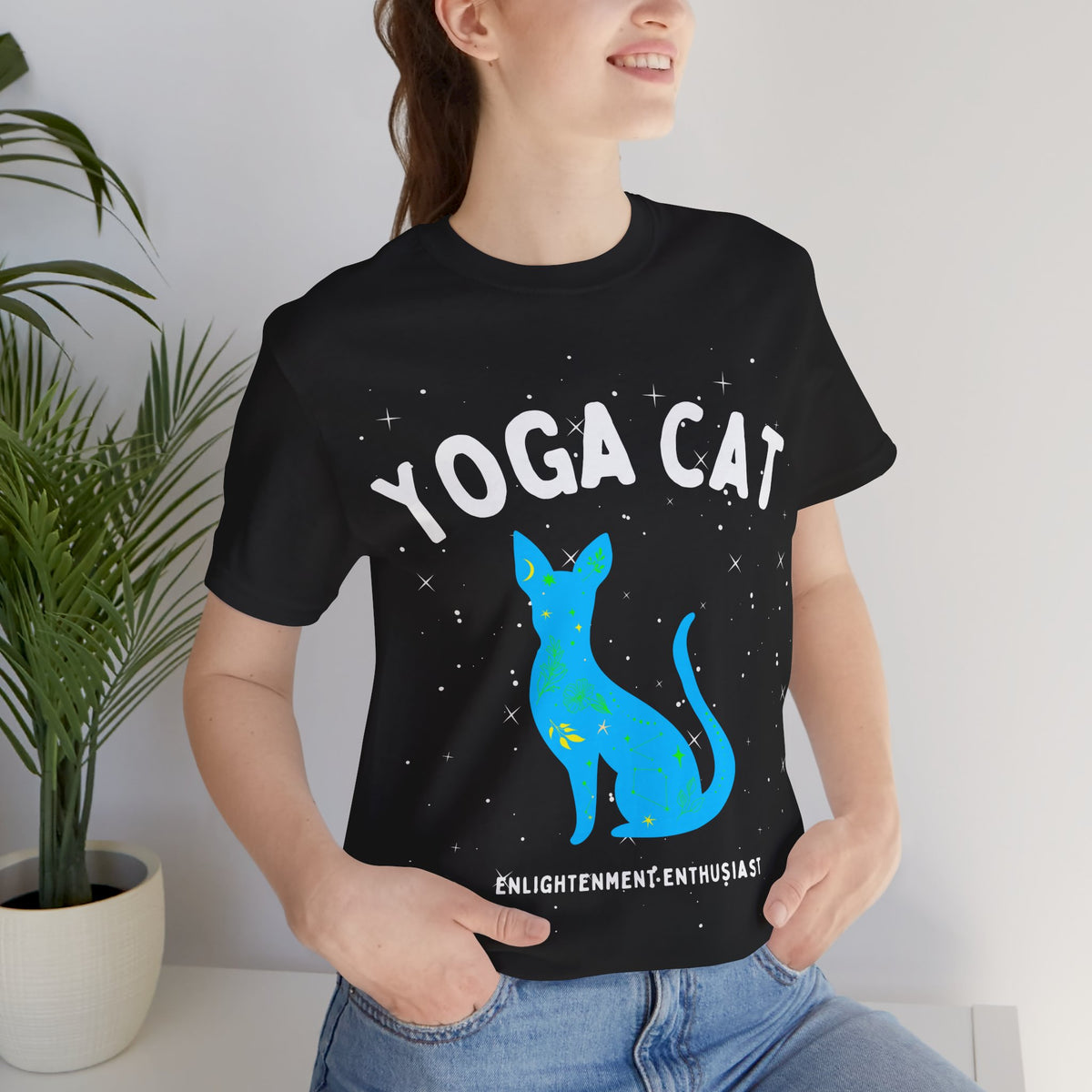 Yoga Cat T-Shirt - Arjuna Rigby Art and Lifestyle Store