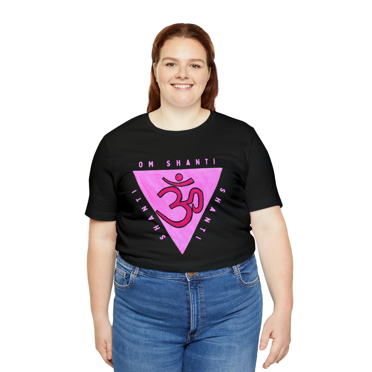 Pink Triangle OM T-Shirt - Arjuna Rigby Art and Lifestyle Store