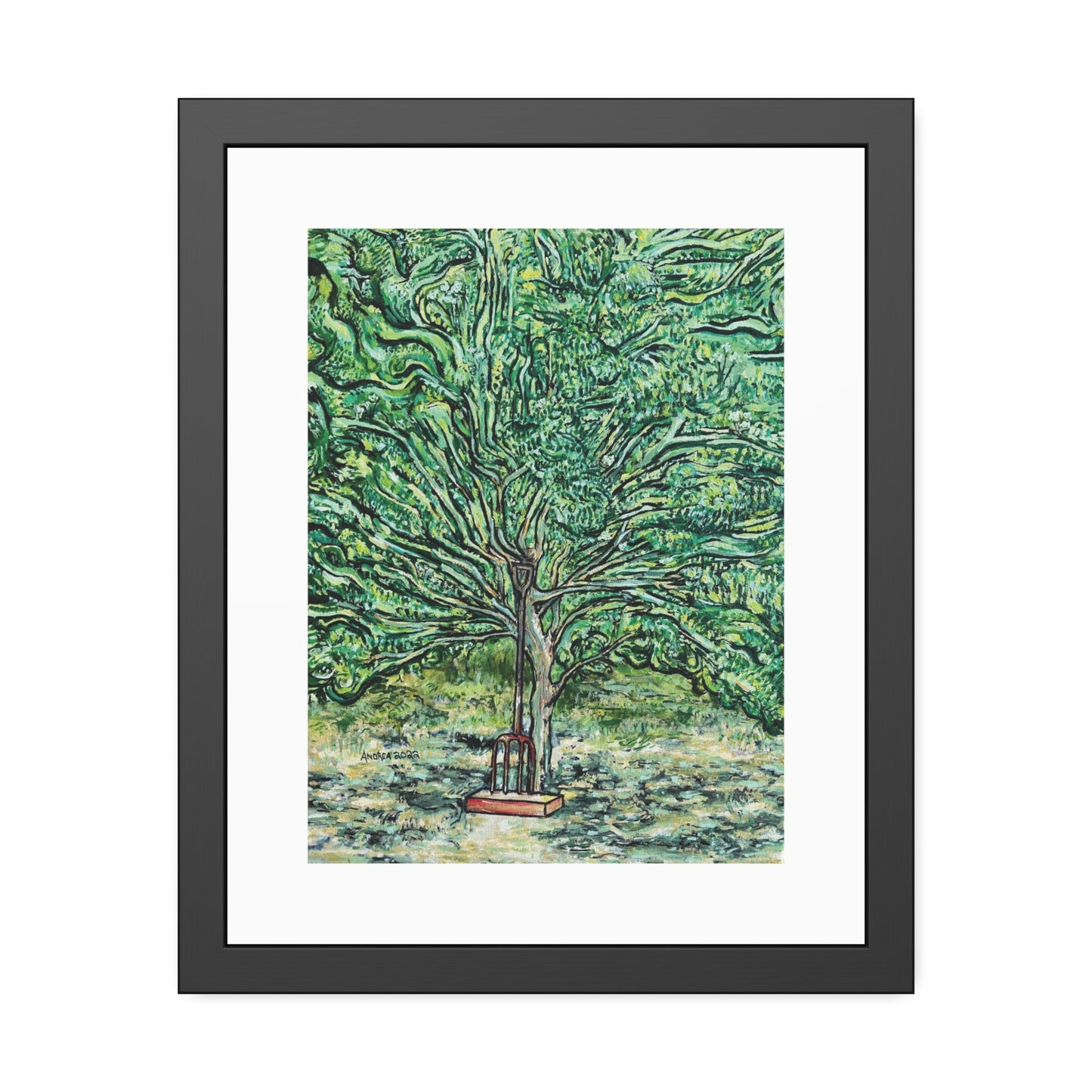 The Pear Tree or Dennis's Pitchfork Framed Fine Art Print