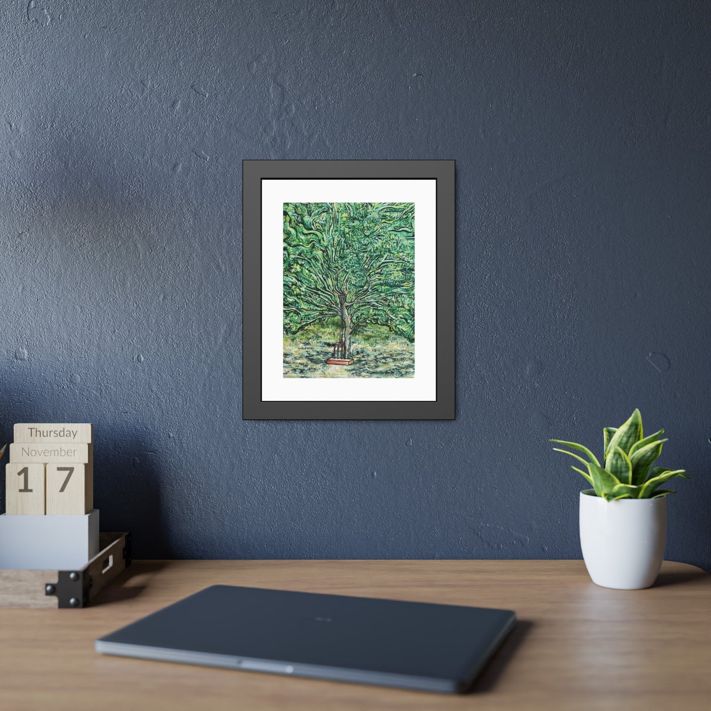 The Pear Tree or Dennis's Pitchfork Framed Fine Art Print