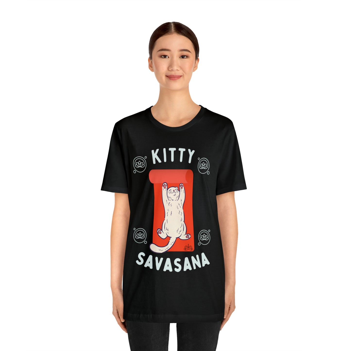 Kitty Savasana - Classic T-Shirt - Arjuna Rigby Art and Lifestyle Store