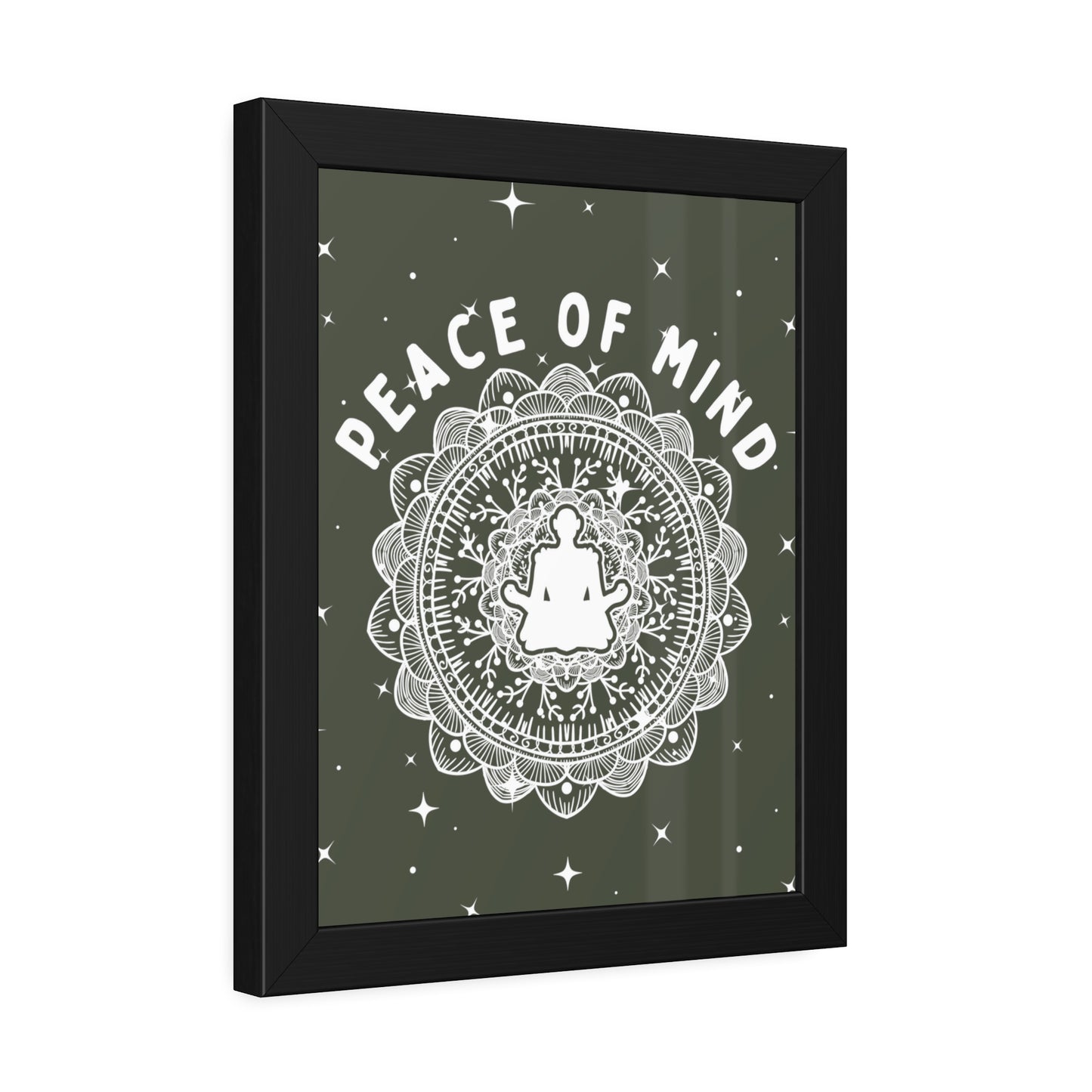 Peace of Mind Framed Fine Art Print green background