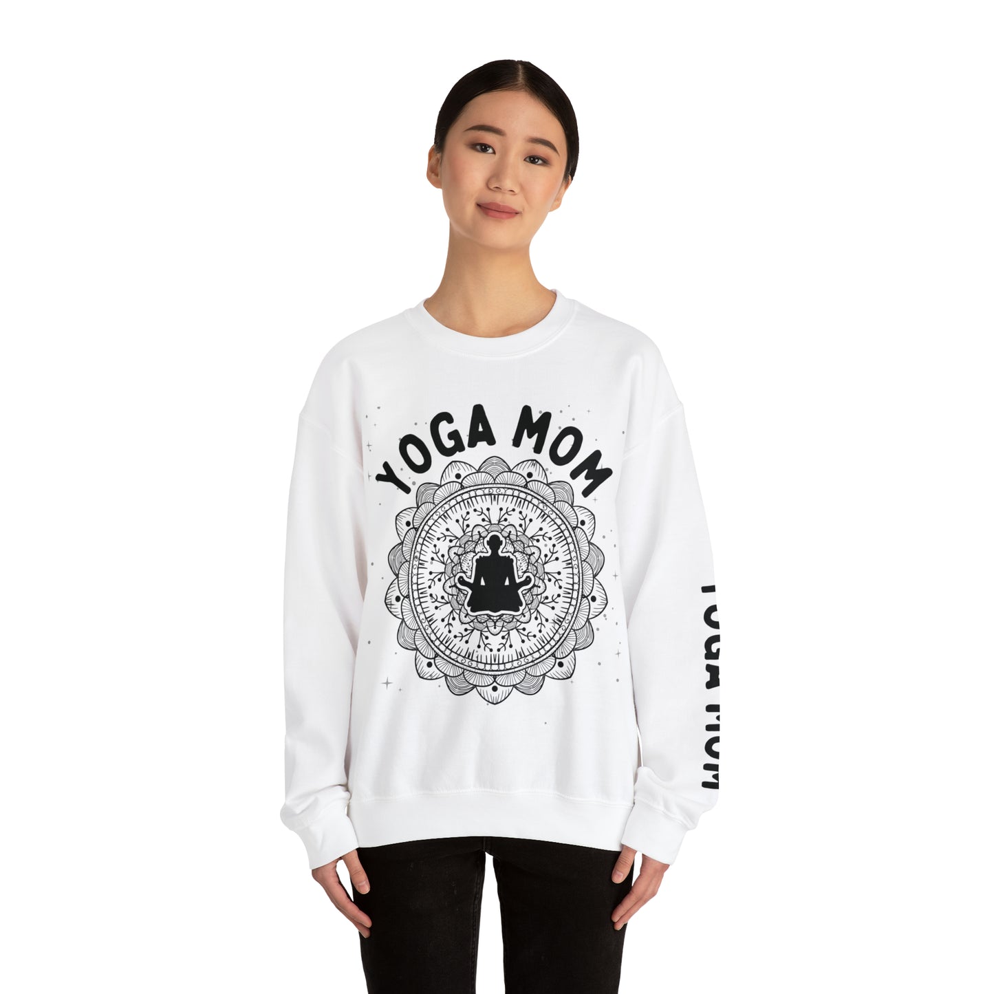 Yoga Mom Crewneck Sweatshirt - Arjuna Rigby Art and Lifestyle Store