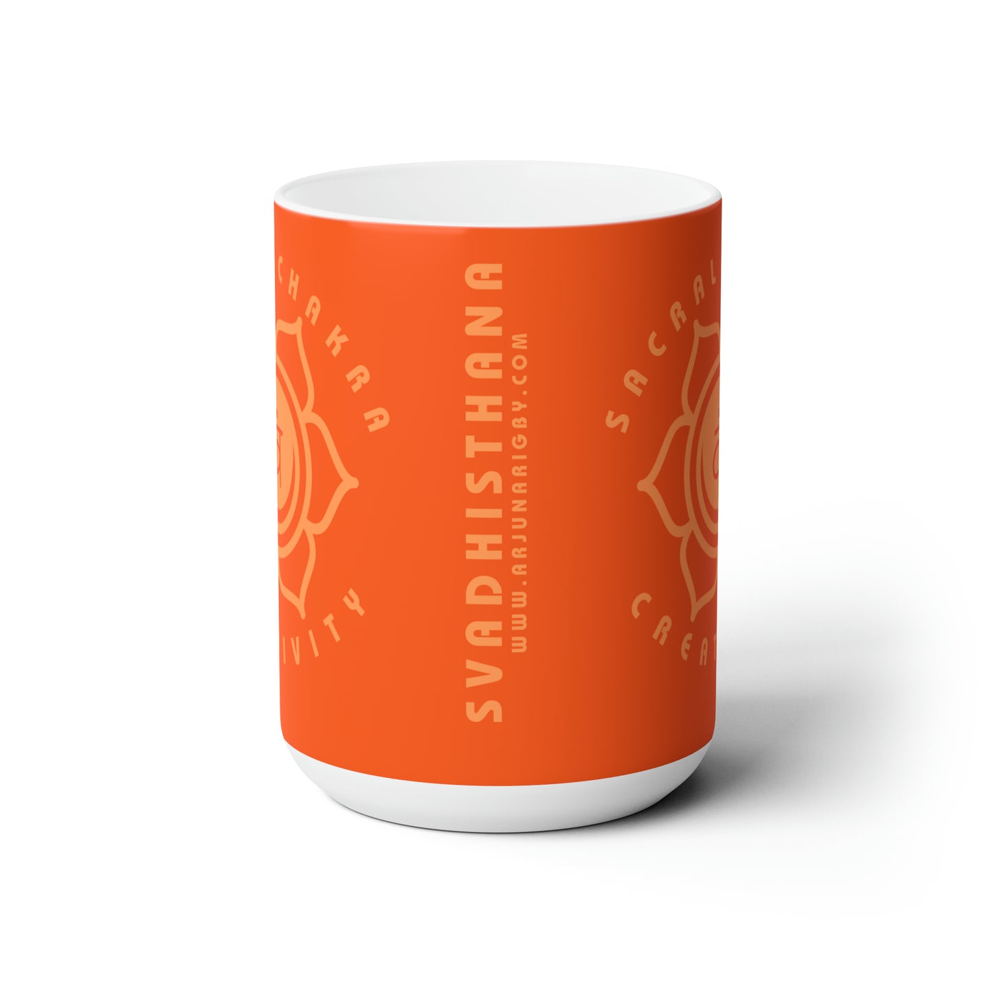 Sacral Chakra Large Ceramic Mug - Arjuna Rigby Art and Lifestyle Store