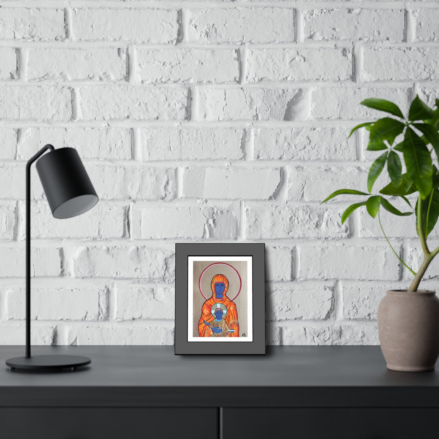 Christ and Theotokos Framed Fine Art Posters - Arjuna Rigby Art and Lifestyle Store