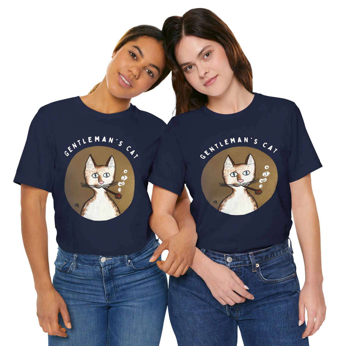 Gentleman's Cat T-Shirt - Arjuna Rigby Art and Lifestyle Store