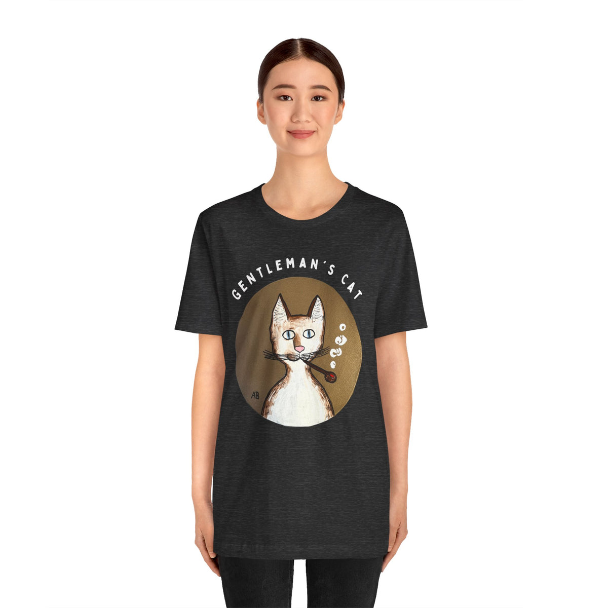 Gentleman's Cat T-Shirt - Arjuna Rigby Art and Lifestyle Store