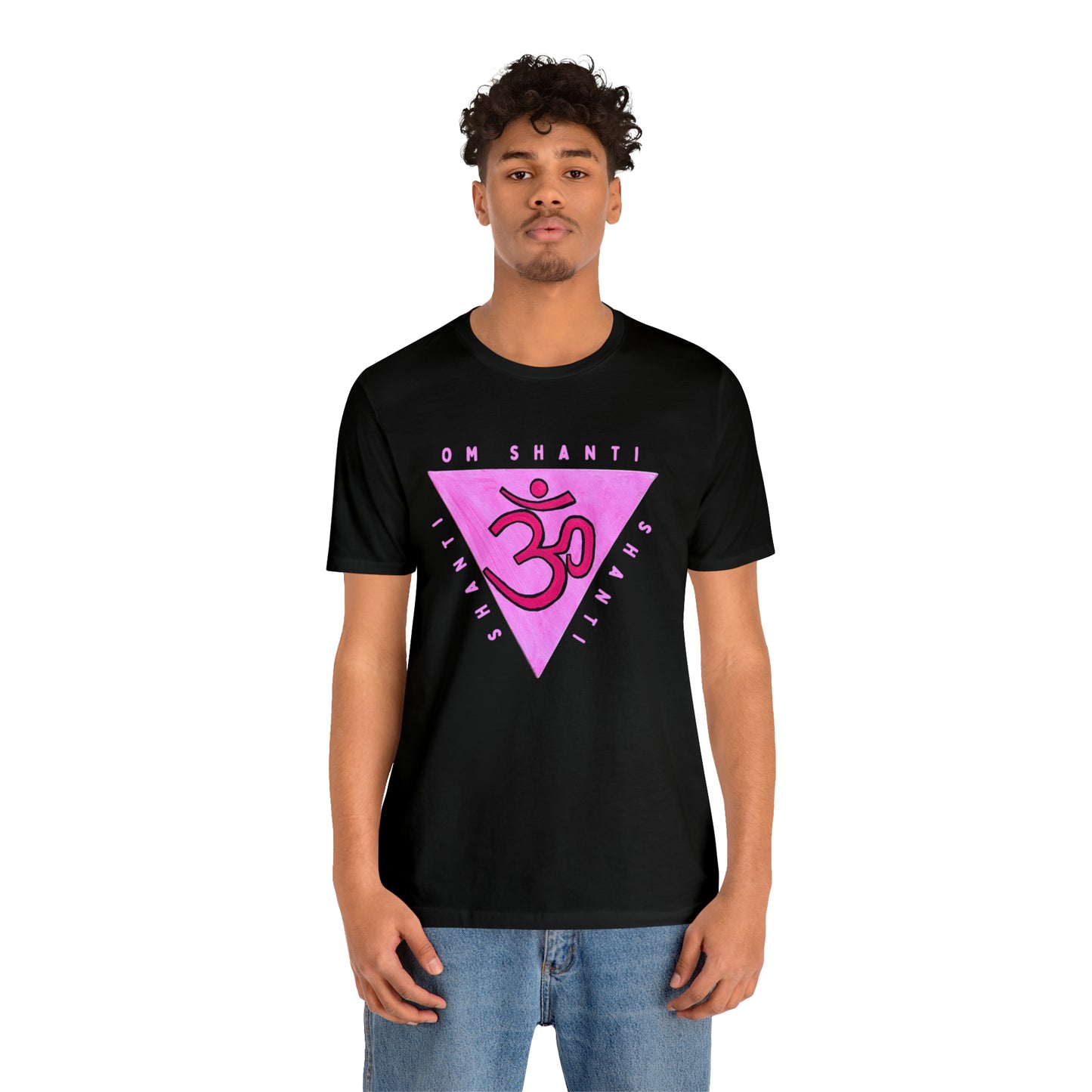 Pink Triangle OM T-Shirt - Arjuna Rigby Art and Lifestyle Store