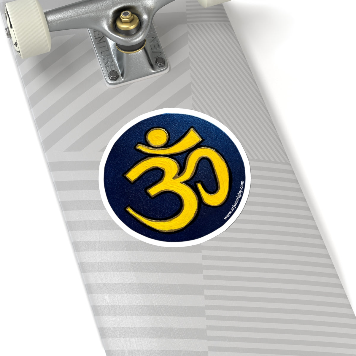 Yellow & Blue OM Sticker - Arjuna Rigby Art and Lifestyle Store