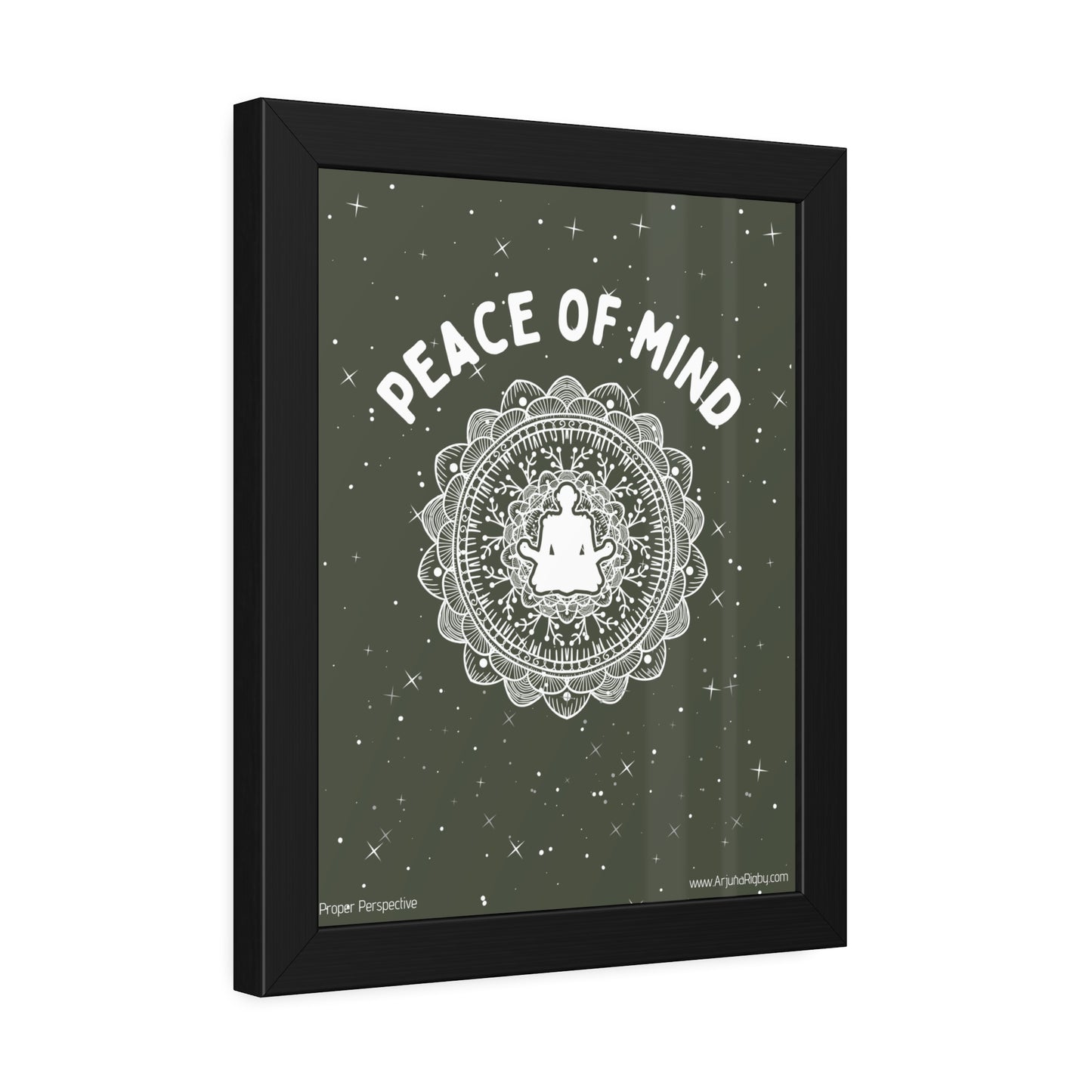 Peace of Mind Framed Fine Art Poster green background