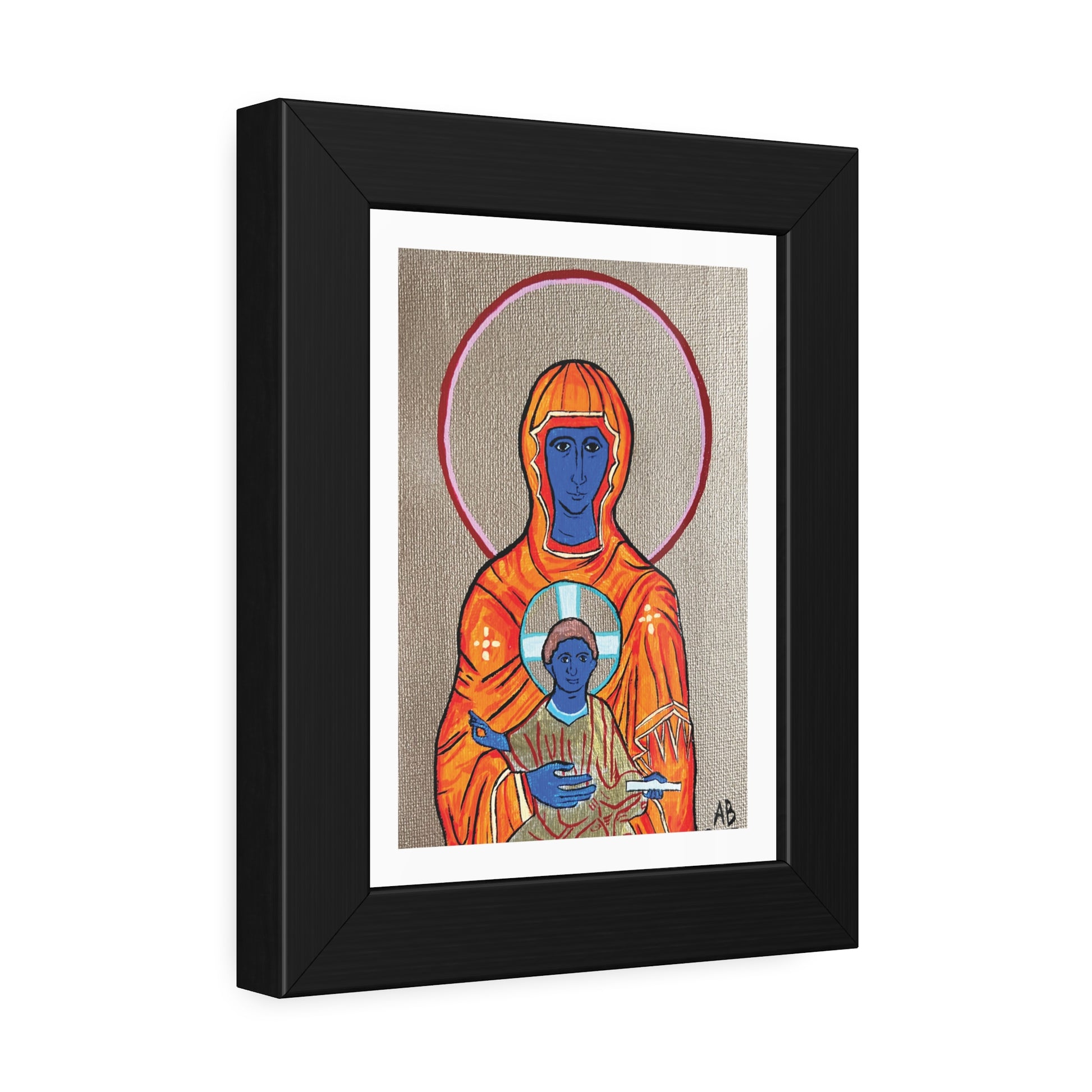 Christ and Theotokos Framed Fine Art Posters - Arjuna Rigby Art and Lifestyle Store