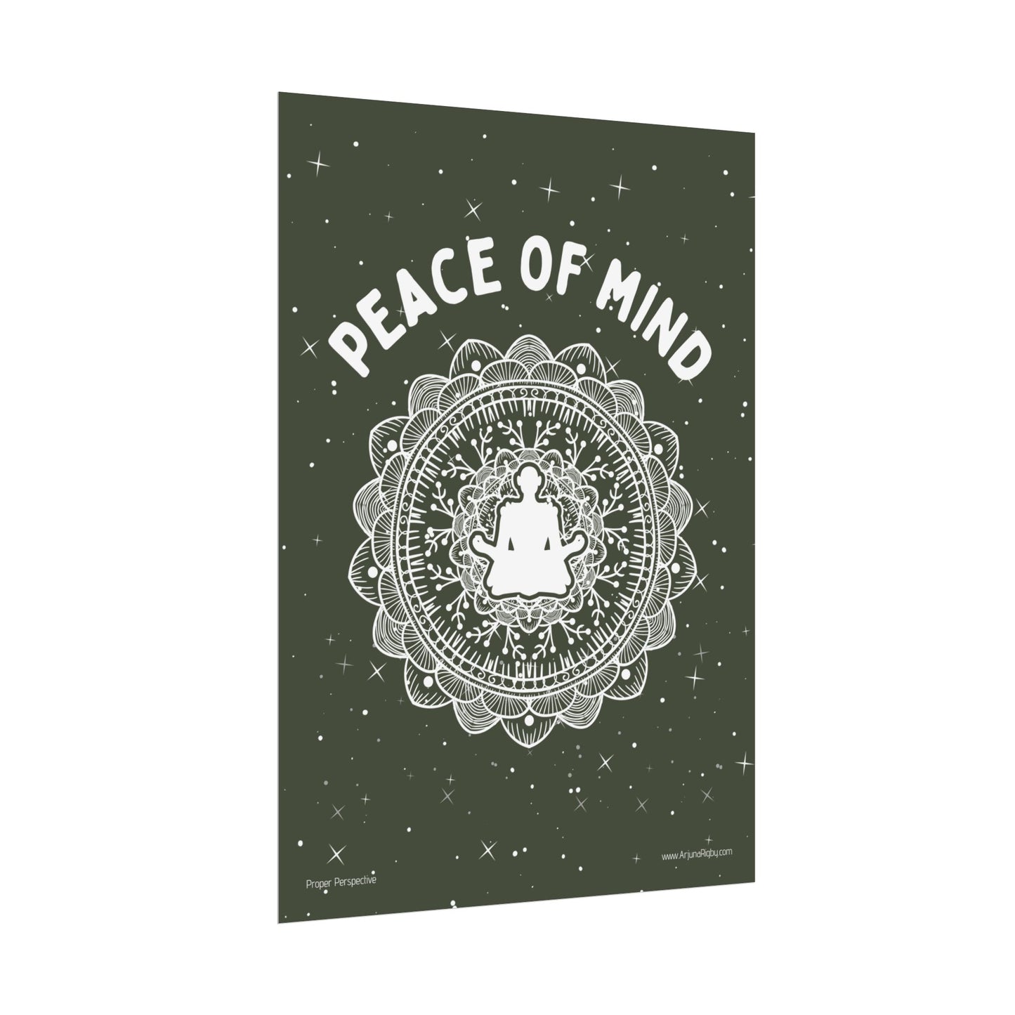 Peace of Mind Fine Art Poster green background