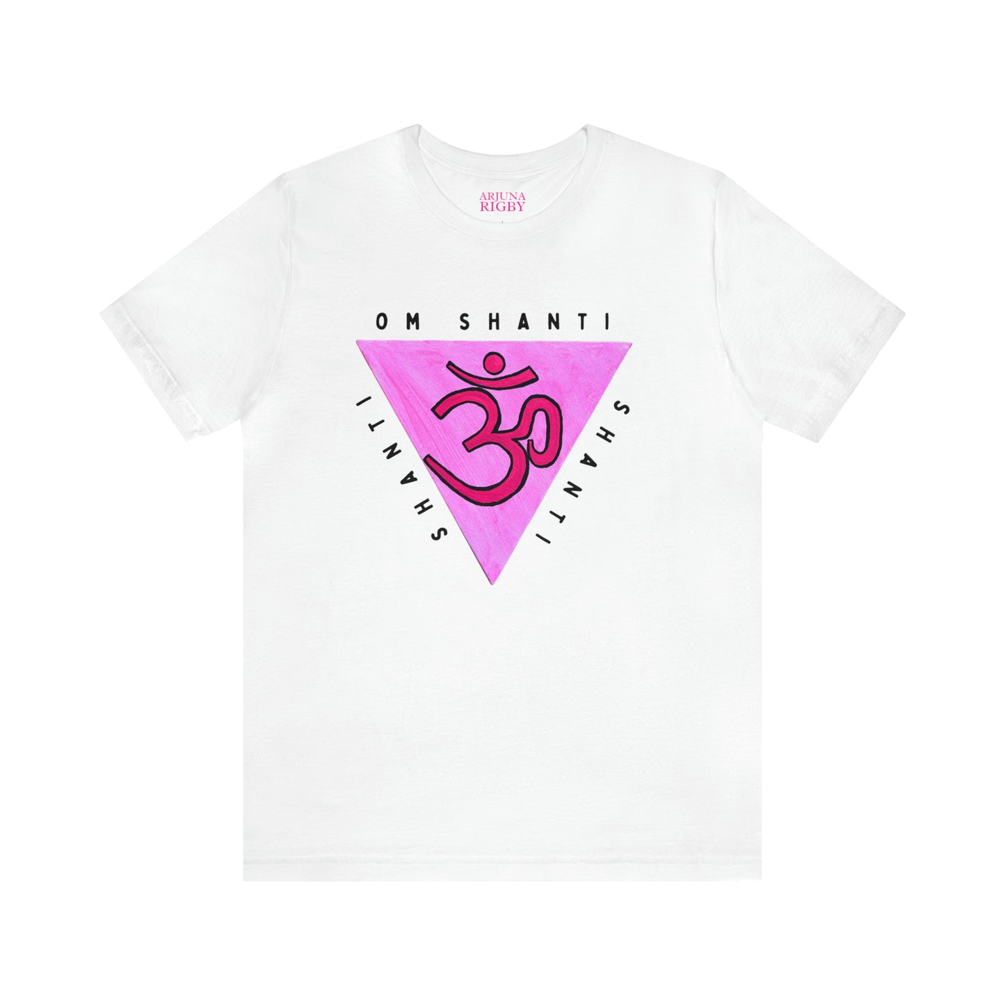 Pink Triangle OM T-Shirt - Arjuna Rigby Art and Lifestyle Store