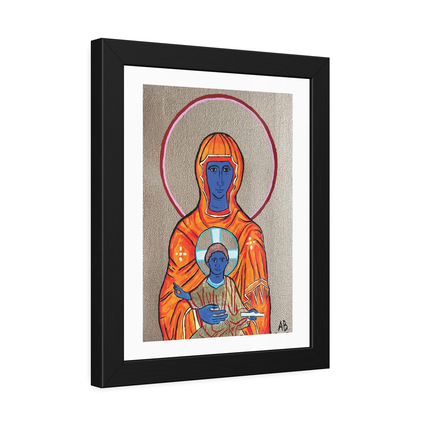 Christ and Theotokos Framed Fine Art Posters - Arjuna Rigby Art and Lifestyle Store