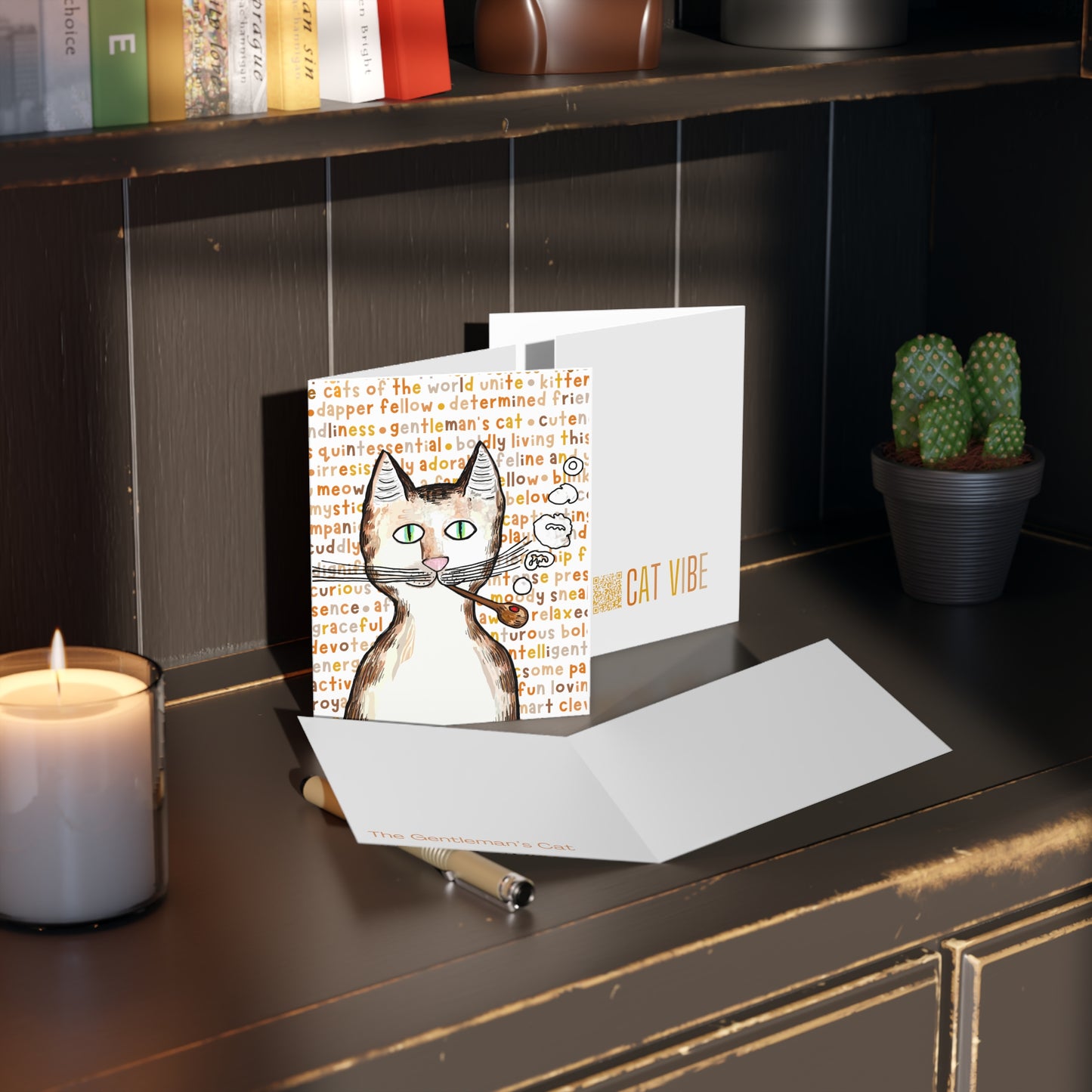 Gentleman's Cat Greeting Card