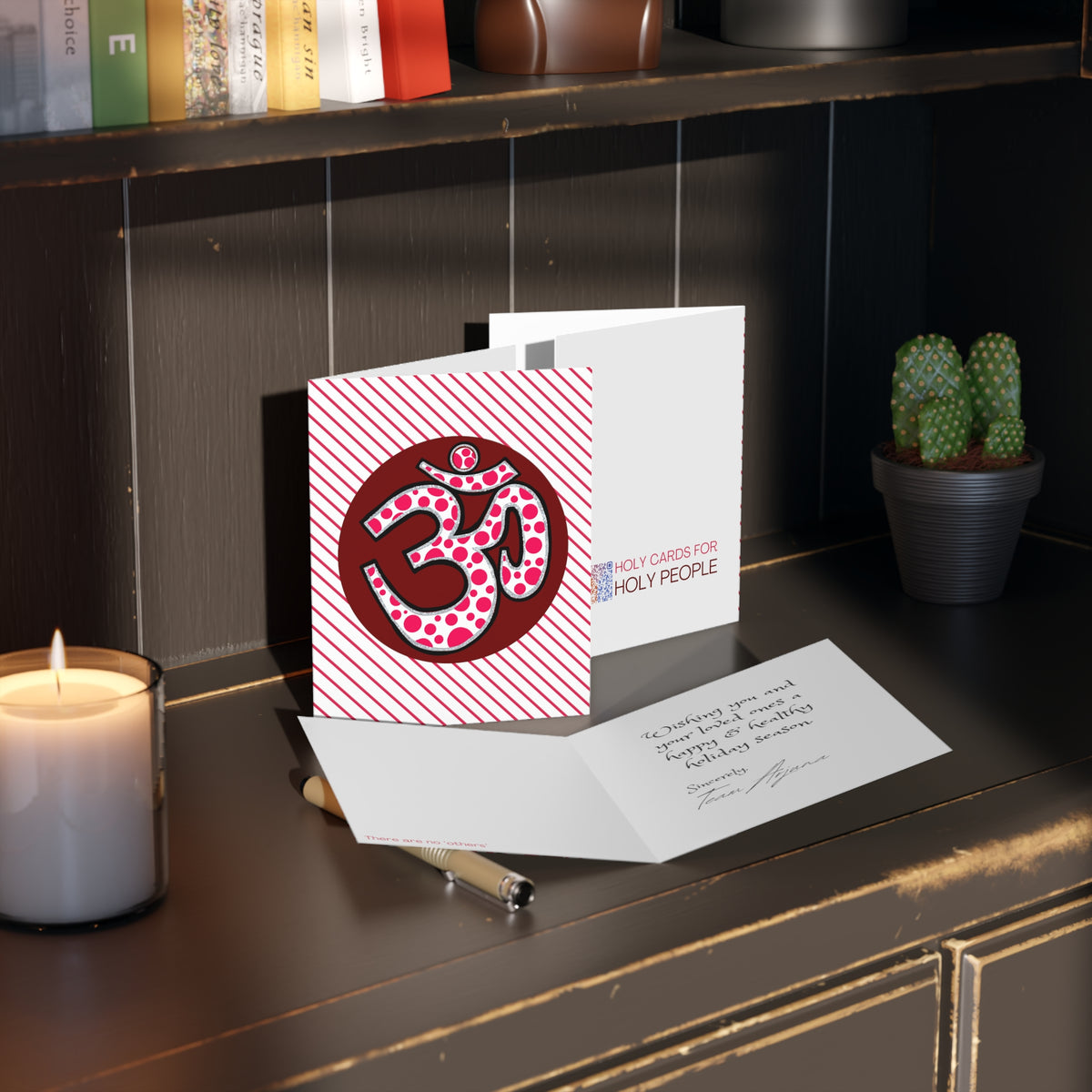 Polka Dot Om Greeting Card