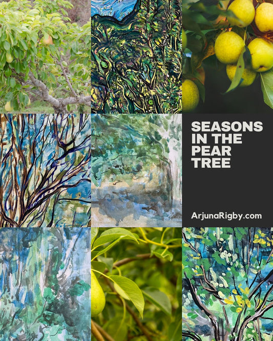 Pear Tree in Autumn Mist - Arjuna Rigby Art and Lifestyle Store