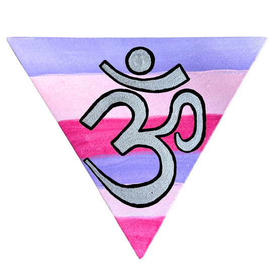 Berry Rainbow Triangle with Silver OM - Arjuna Rigby Art and Lifestyle Store