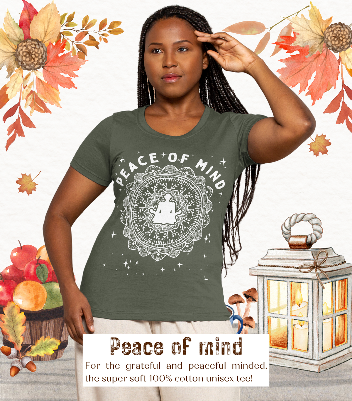 Peace of Mind T-Shirt - Arjuna Rigby Art and Lifestyle Store