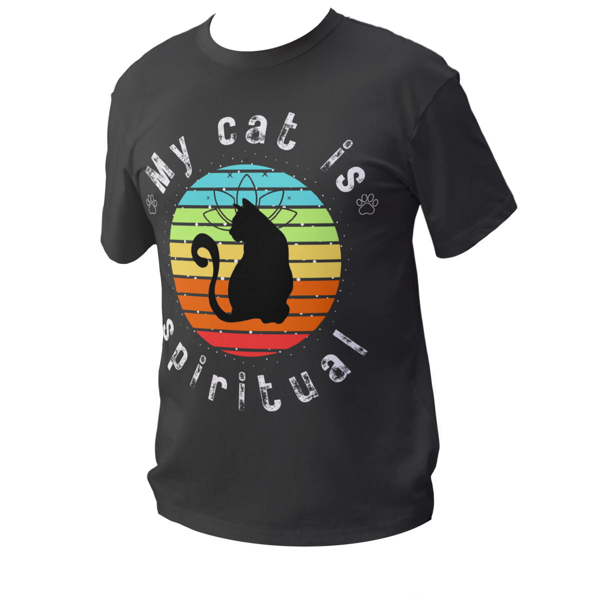 My Cat is Spiritual T-Shirt - Arjuna Rigby Art and Lifestyle Store