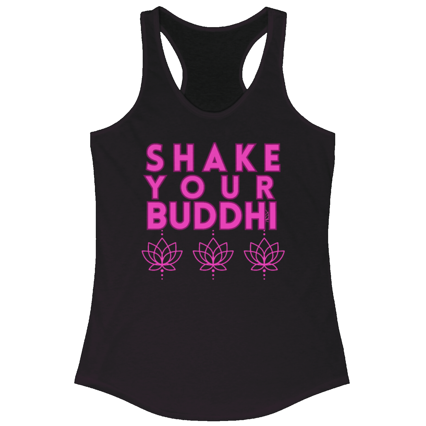 Shake Your Buddhi Women's Racerback Tank - Arjuna Rigby Art and Lifestyle Store