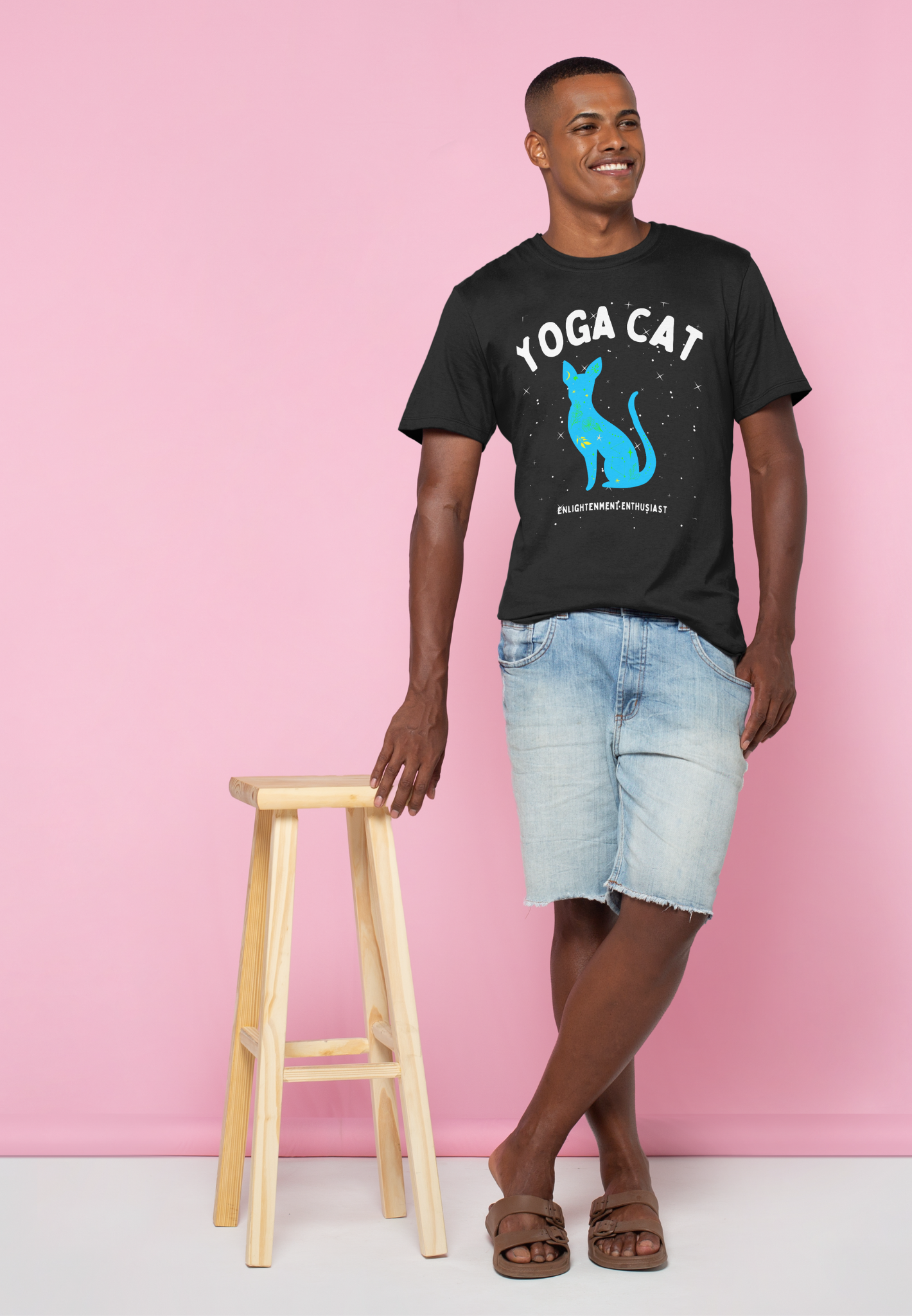 Yoga Cat T-Shirt - Arjuna Rigby Art and Lifestyle Store
