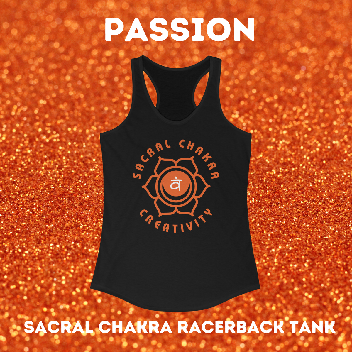 Sacral Chakra Women's Racerback Tank - Arjuna Rigby Art and Lifestyle Store
