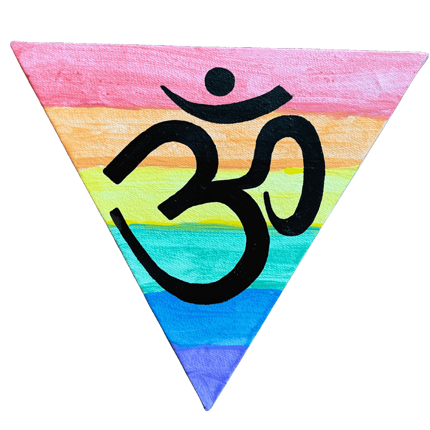 Pastel Rainbow Triangle OM - Arjuna Rigby Art and Lifestyle Store