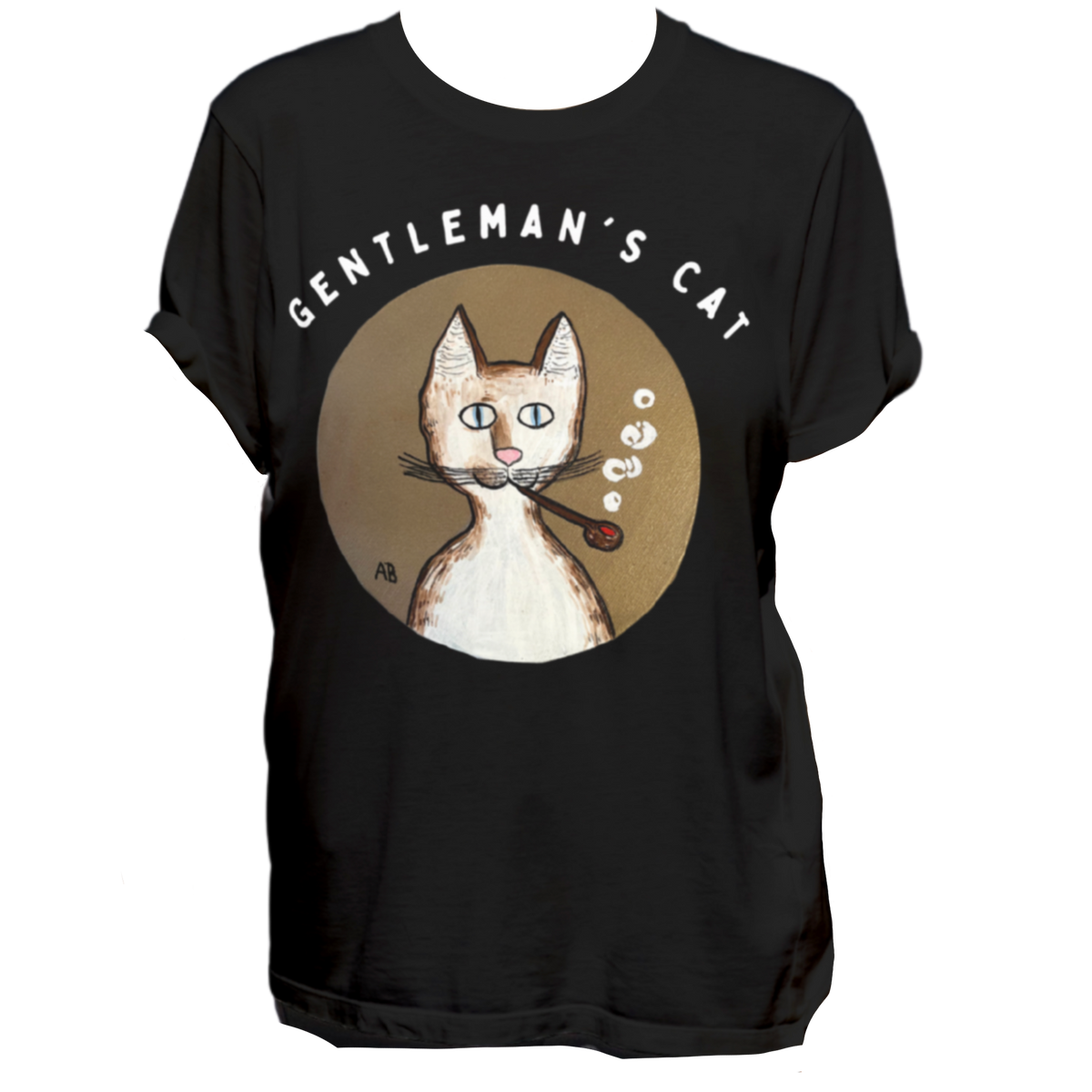 Gentleman's Cat T-Shirt - Arjuna Rigby Art and Lifestyle Store