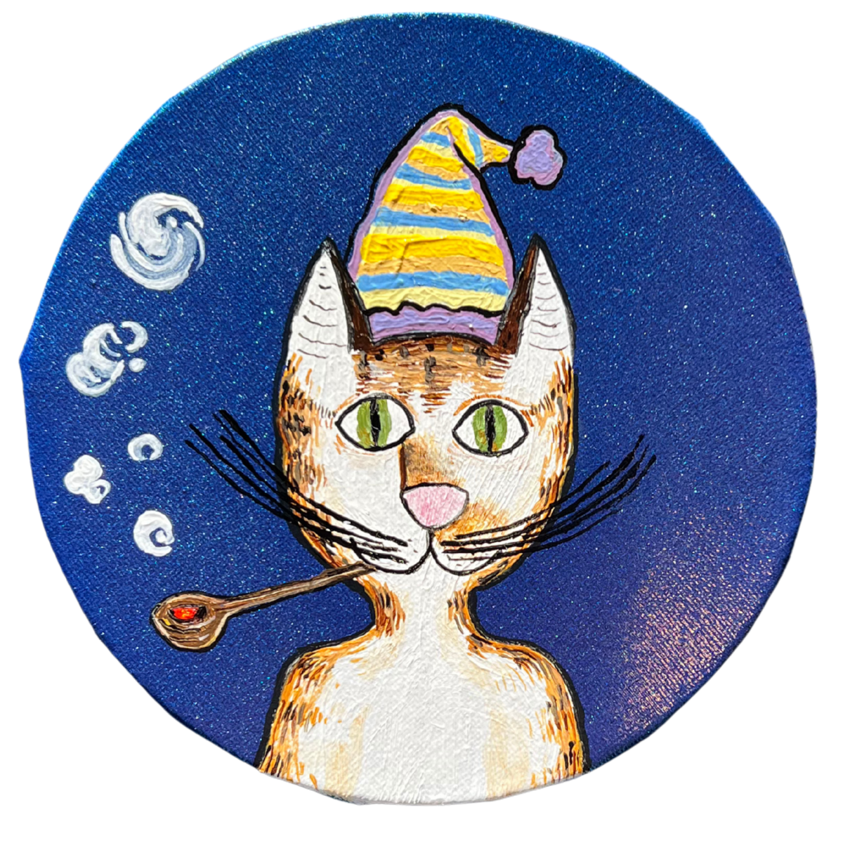 The Gentleman's Cat in Winter Hat - Arjuna Rigby Art and Lifestyle Store