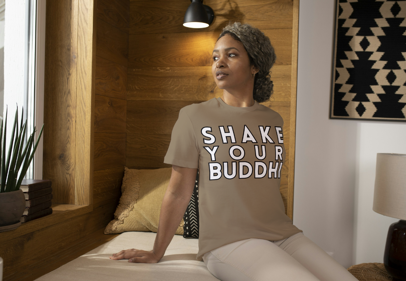 Shake Your Buddhi T-Shirt - Arjuna Rigby Art and Lifestyle Store