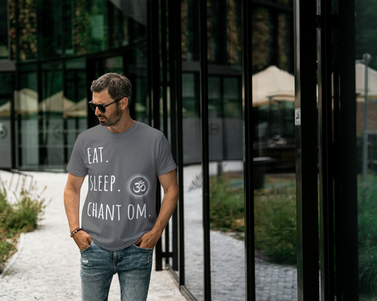 Eat. Sleep. Chant Om. T-Shirt - Arjuna Rigby Art and Lifestyle Store