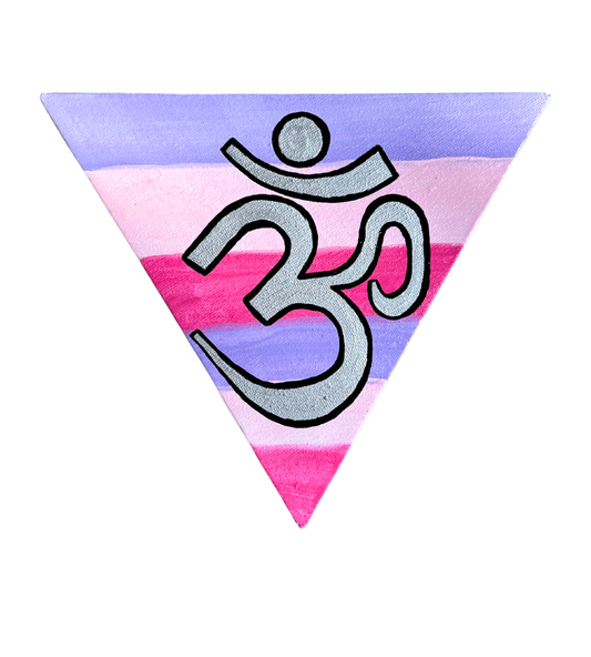 Berry Rainbow Triangle with Silver OM - Arjuna Rigby Art and Lifestyle Store