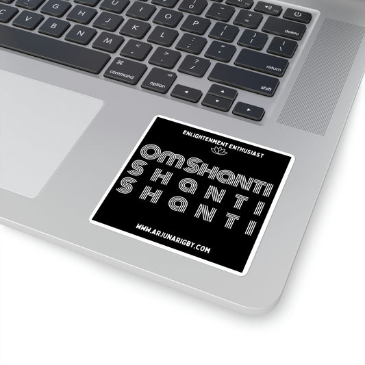 OM Shanti Shanti Shanti - Sticker - Arjuna Rigby Art and Lifestyle Store