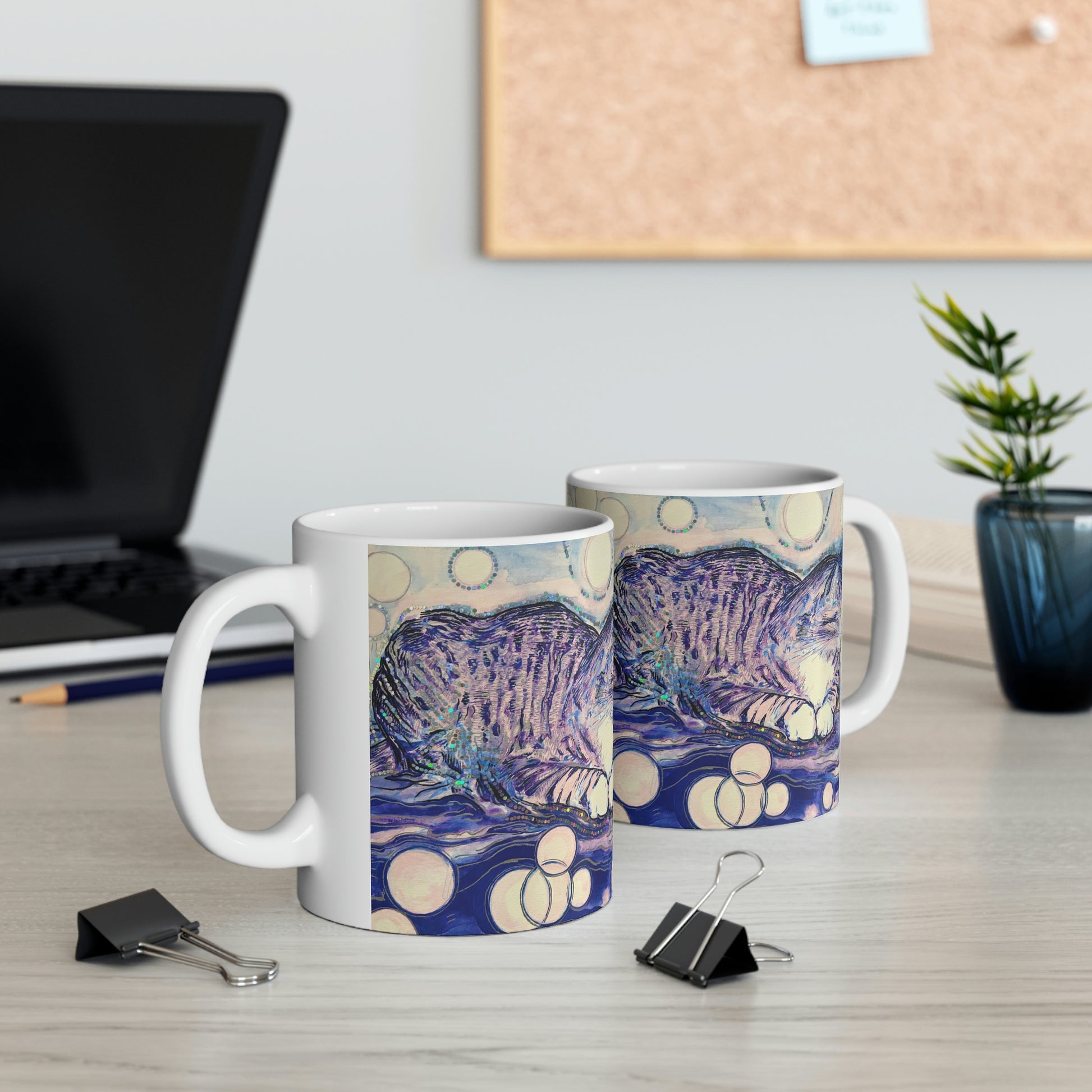 Cat Vibes - Mug - Arjuna Rigby Art and Lifestyle Store