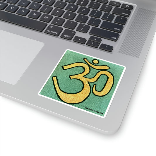 OM in neutral colors - Sticker - Arjuna Rigby Art and Lifestyle Store
