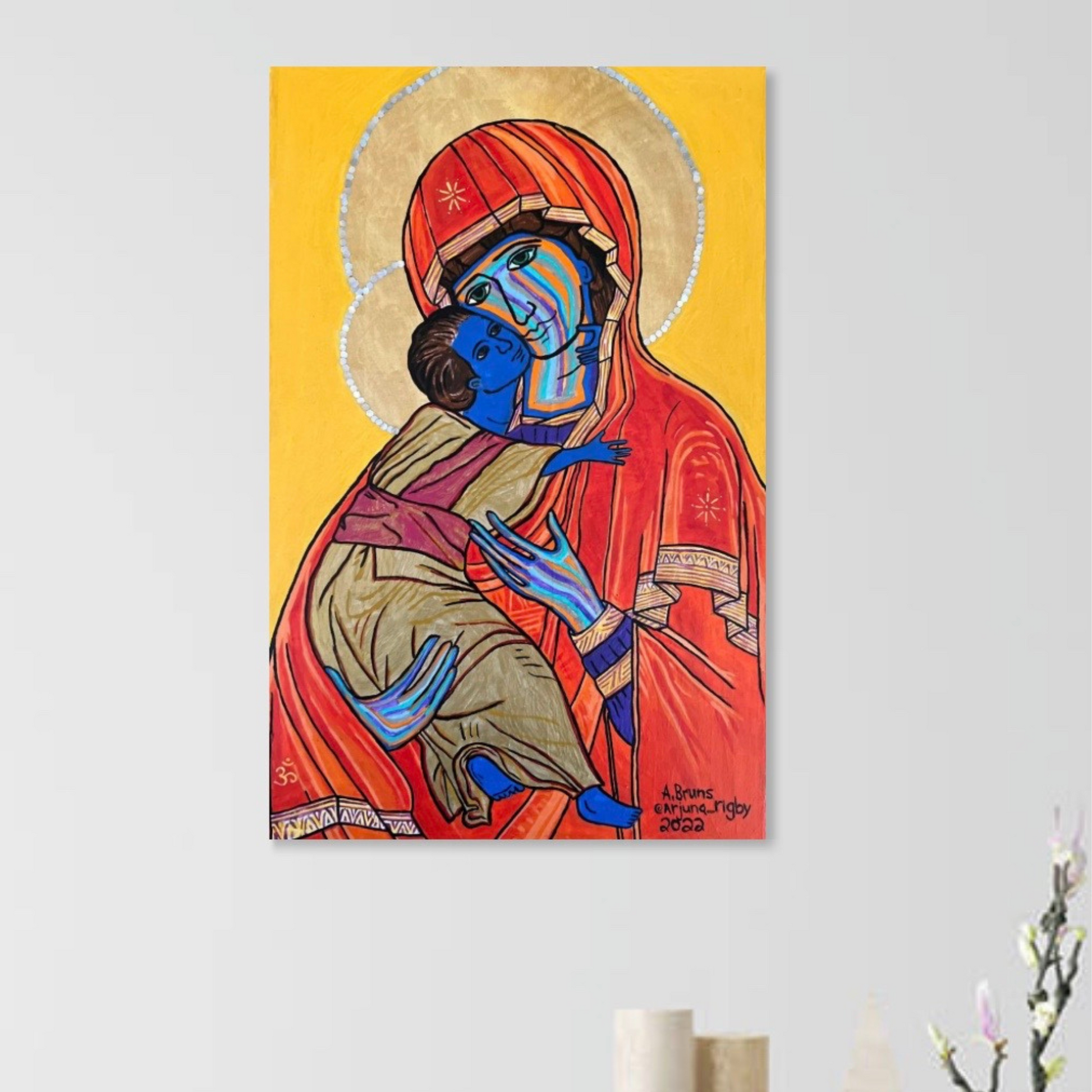 Christ Within - Original Acrylic Painting - Arjuna Rigby Art and Lifestyle Store