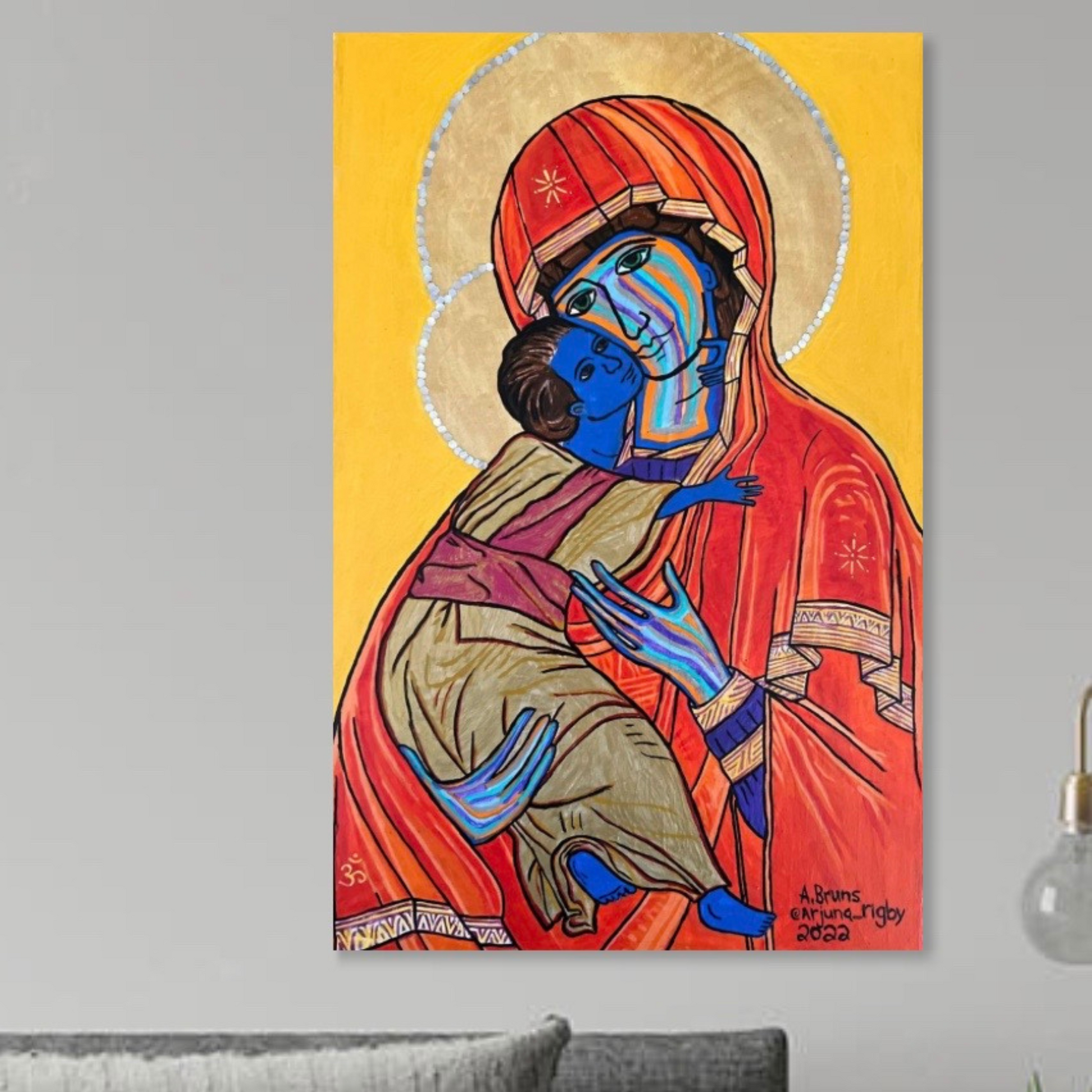 Christ Within - Original Acrylic Painting - Arjuna Rigby Art and Lifestyle Store