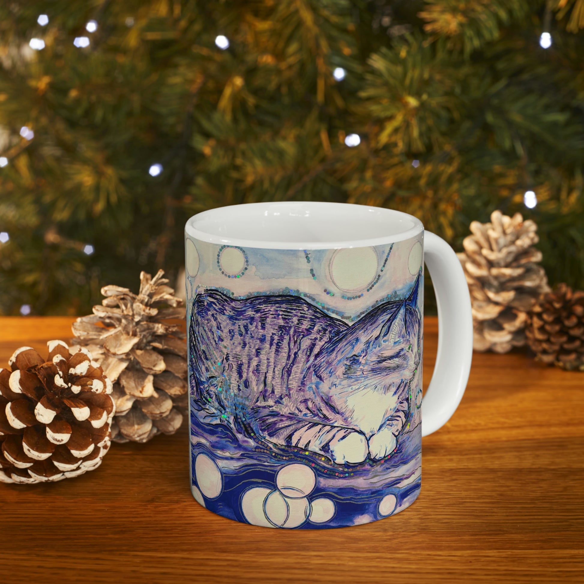 Cat Vibes - Mug - Arjuna Rigby Art and Lifestyle Store