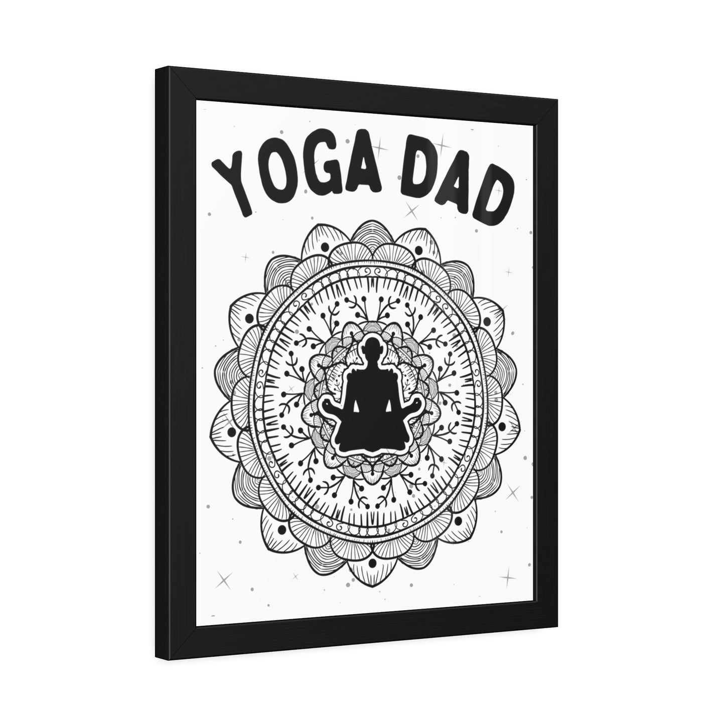 Yoga Dad Framed Fine Art Poster white background - Arjuna Rigby Art and Lifestyle Store
