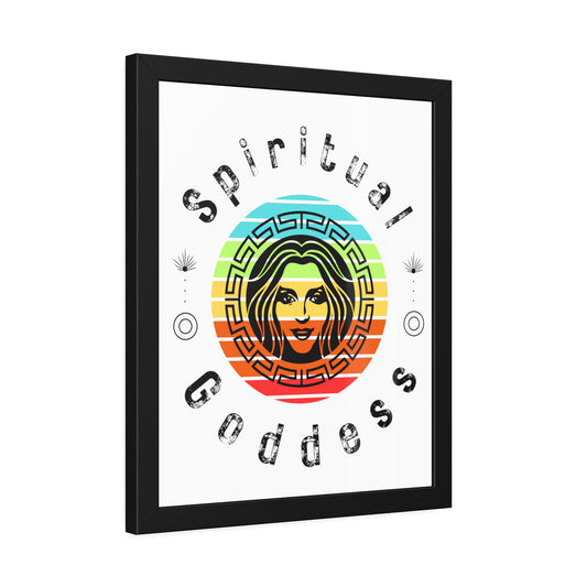 Spiritual Goddess Framed Fine Art Poster white background - Arjuna Rigby Art and Lifestyle Store