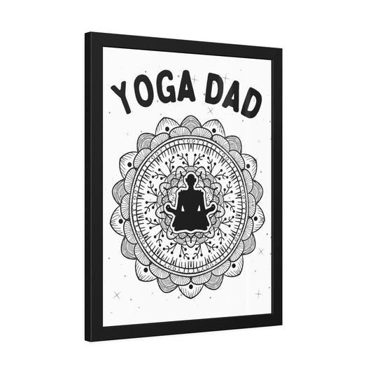 Yoga Dad Framed Fine Art Poster white background - Arjuna Rigby Art and Lifestyle Store