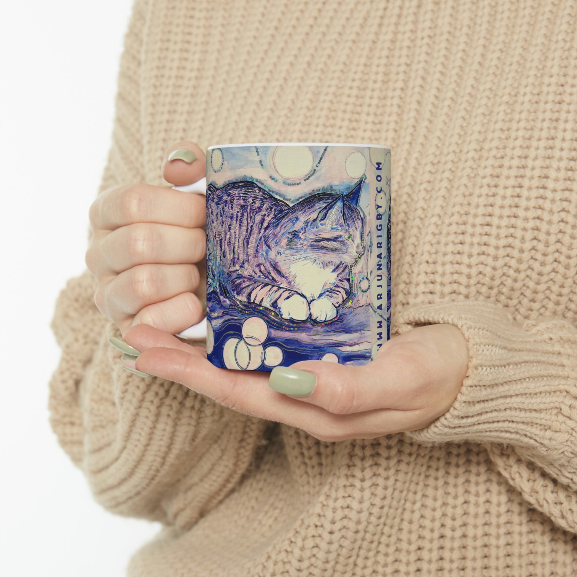 Cat Vibes - Mug - Arjuna Rigby Art and Lifestyle Store