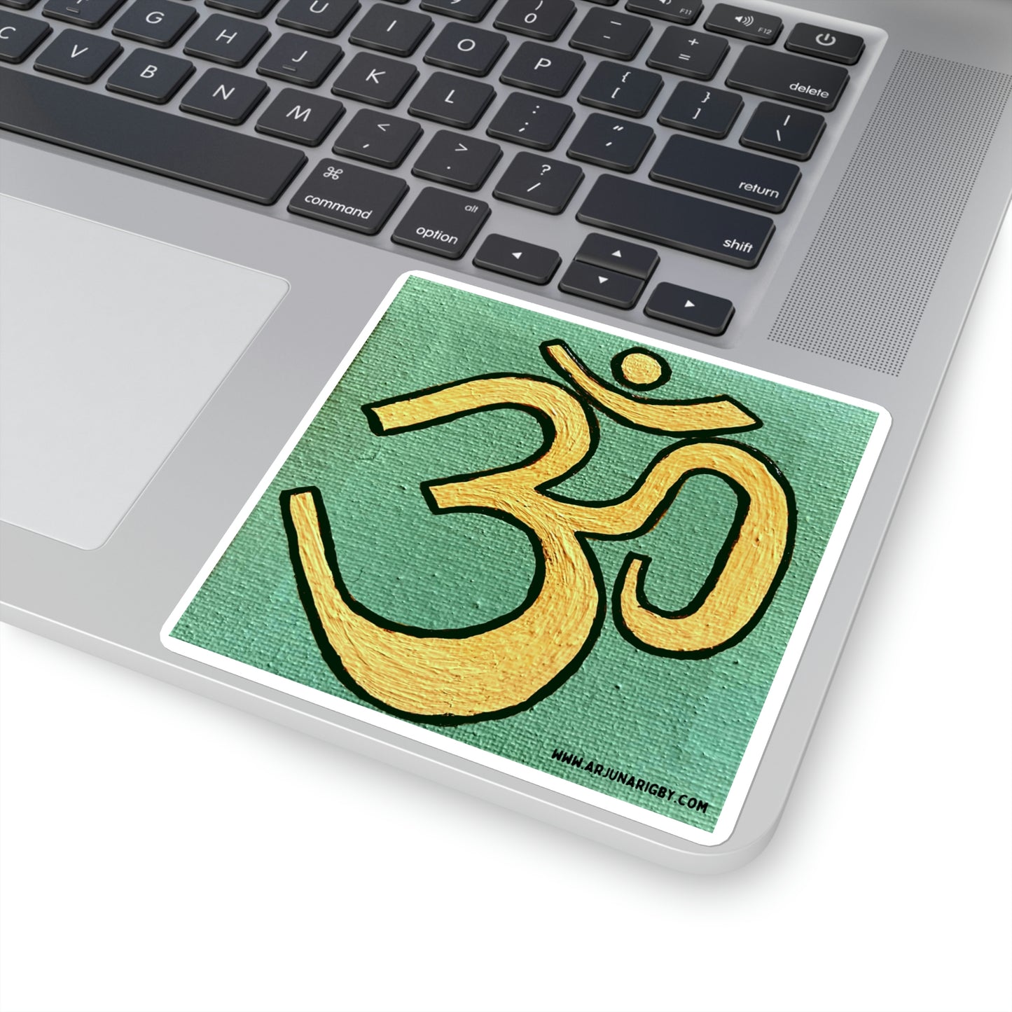 OM in neutral colors - Sticker - Arjuna Rigby Art and Lifestyle Store