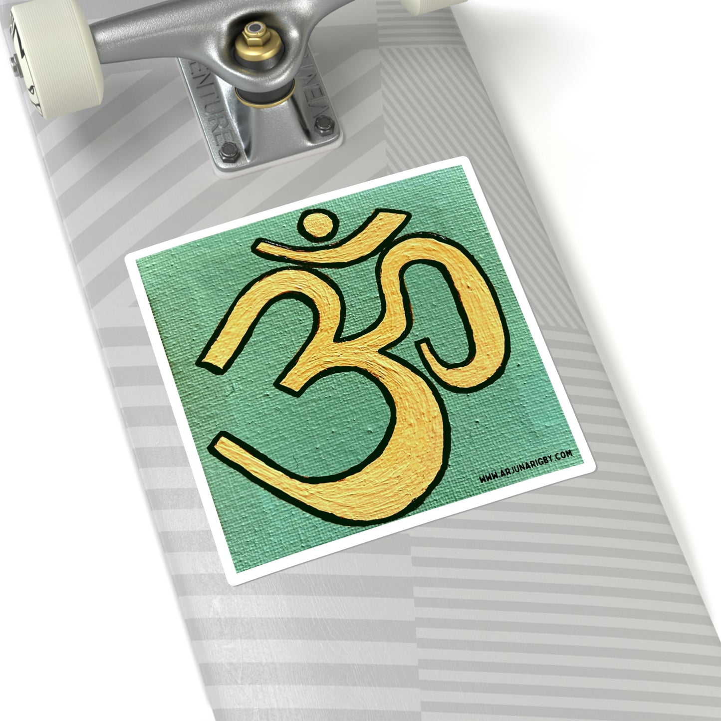OM in neutral colors - Sticker - Arjuna Rigby Art and Lifestyle Store