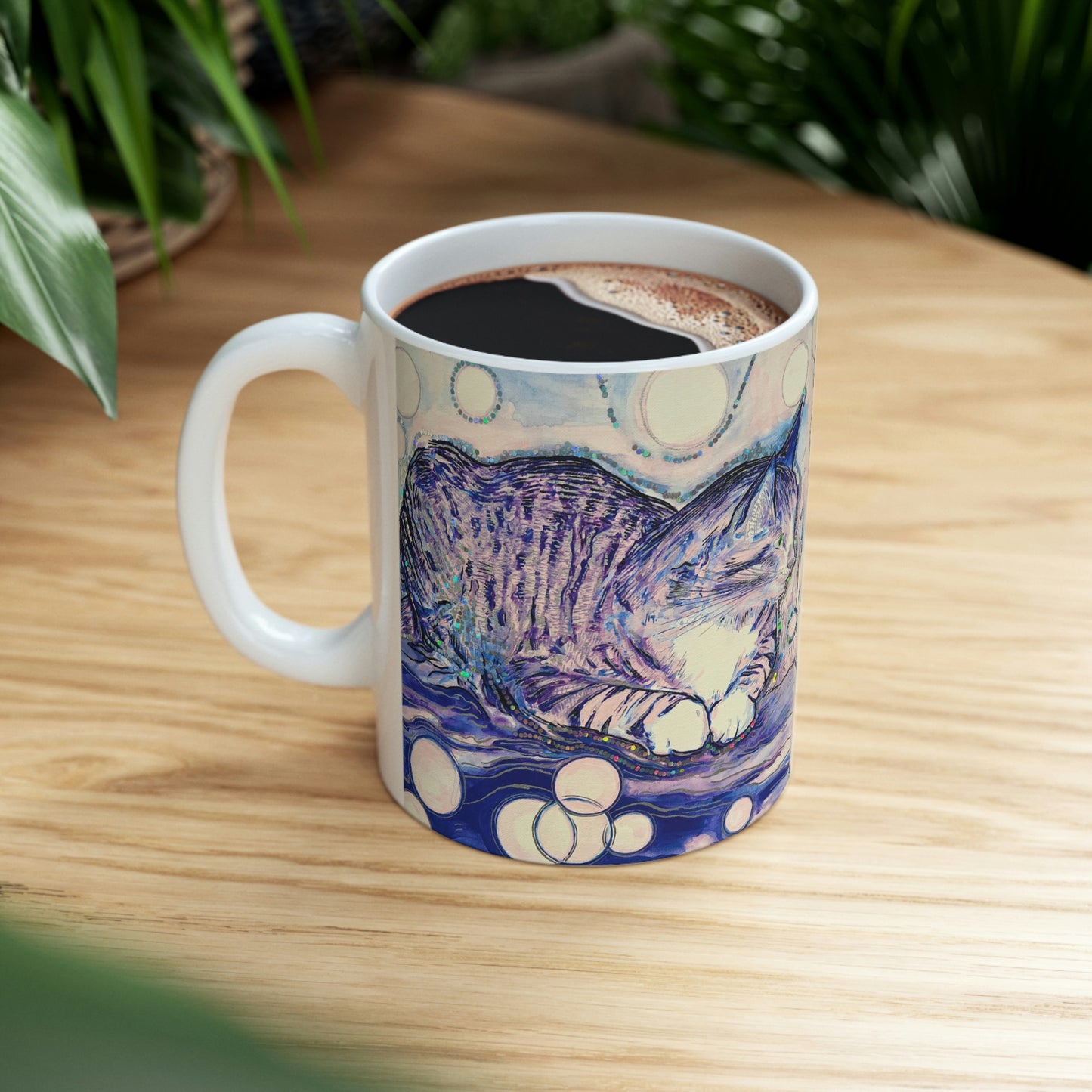 Cat Vibes - Mug - Arjuna Rigby Art and Lifestyle Store