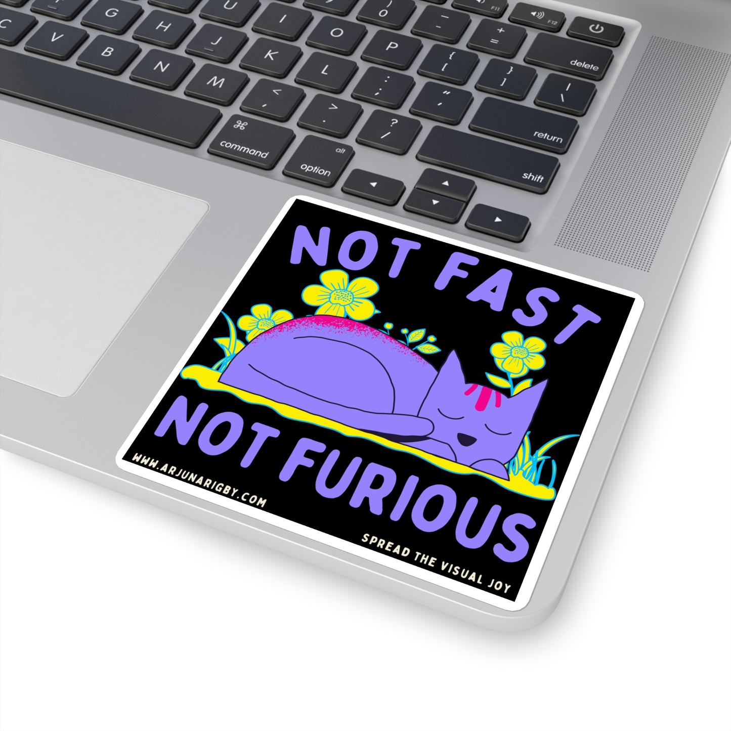 Not Fast Not Furious Sticker - Arjuna Rigby Art and Lifestyle Store