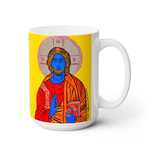 Christ the Quantum Lifegiver Jumbo Size Mug - Arjuna Rigby Art and Lifestyle Store