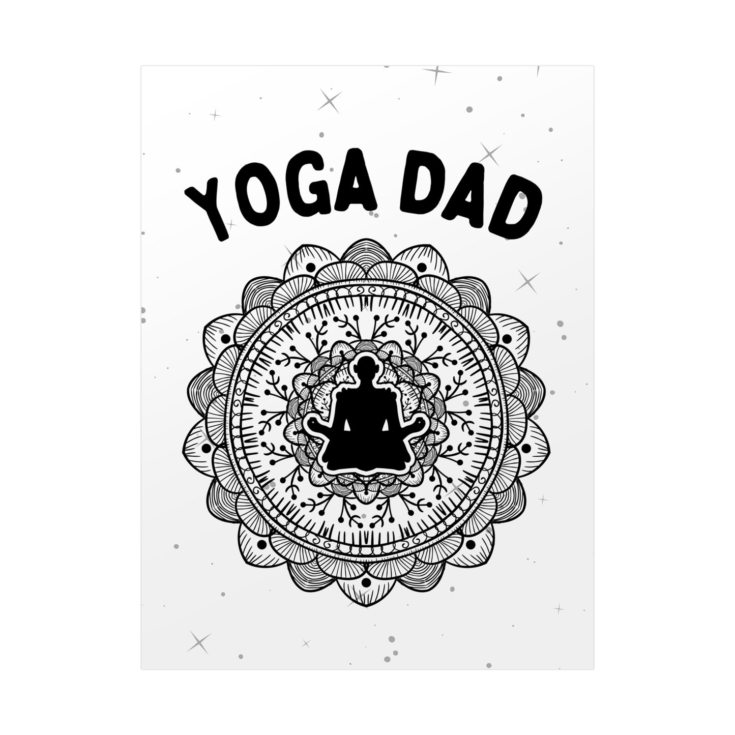 Yoga Dad Fine Art Poster white background - Arjuna Rigby Art and Lifestyle Store