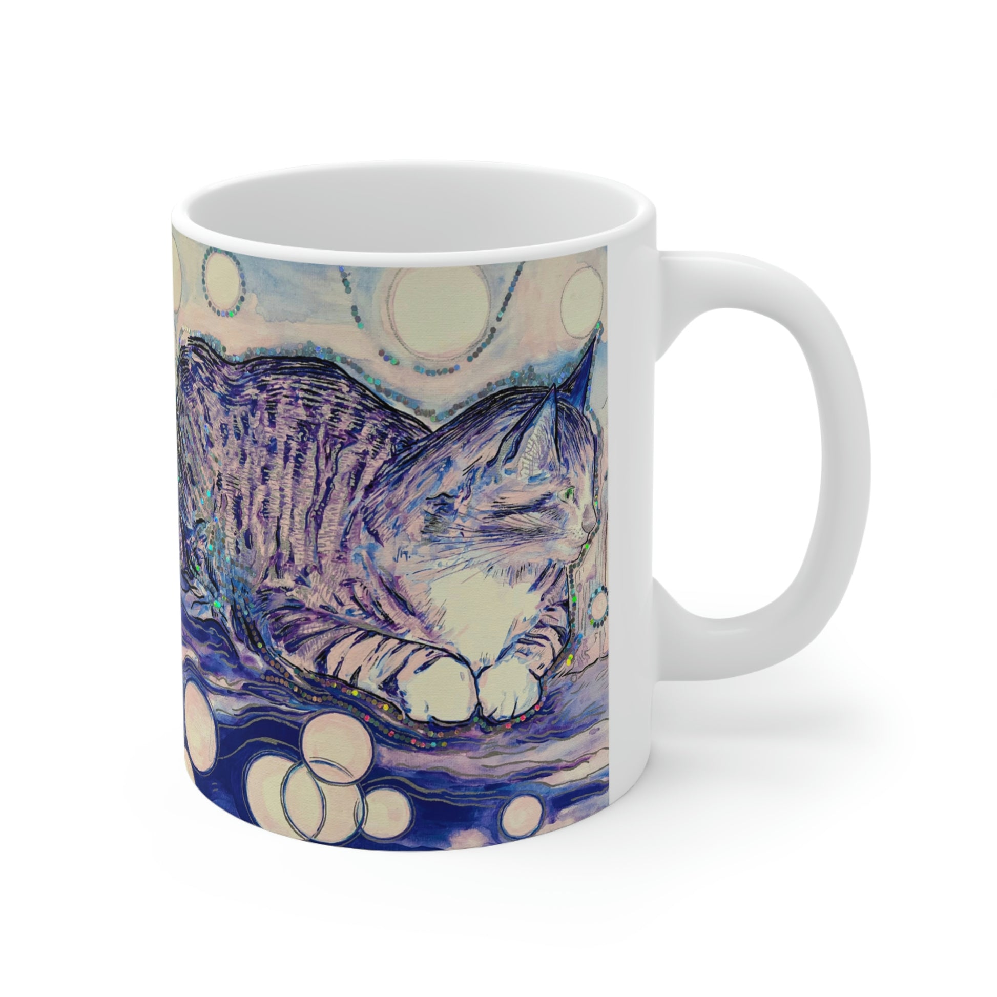 Cat Vibes - Mug - Arjuna Rigby Art and Lifestyle Store
